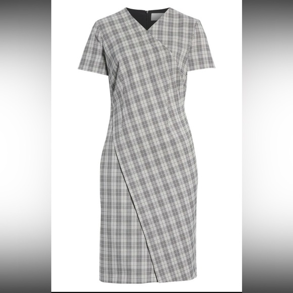 Hugo Boss Gray Plaid Mini Dress - Picture 1 of 15